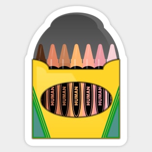 Human Colors Crayon Box Sticker